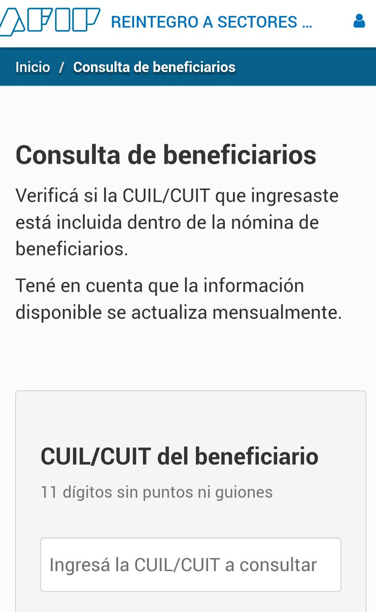 📌 Reintegro del IVA
👉 Cuándo empieza? Lunes 18/09.
👉 Con qué pago? 
🛑Tarjeta de débito
🛑Modo
🛑Mercado Pago
👉 Cuándo me reintegran el IVA? Dentro de las 48/72 hs de realizada la compra.
👉 Cómo saber si soy beneficiario/a? Entrá acá👇 servicioscf.afip.gob.ar/publico/reinte…