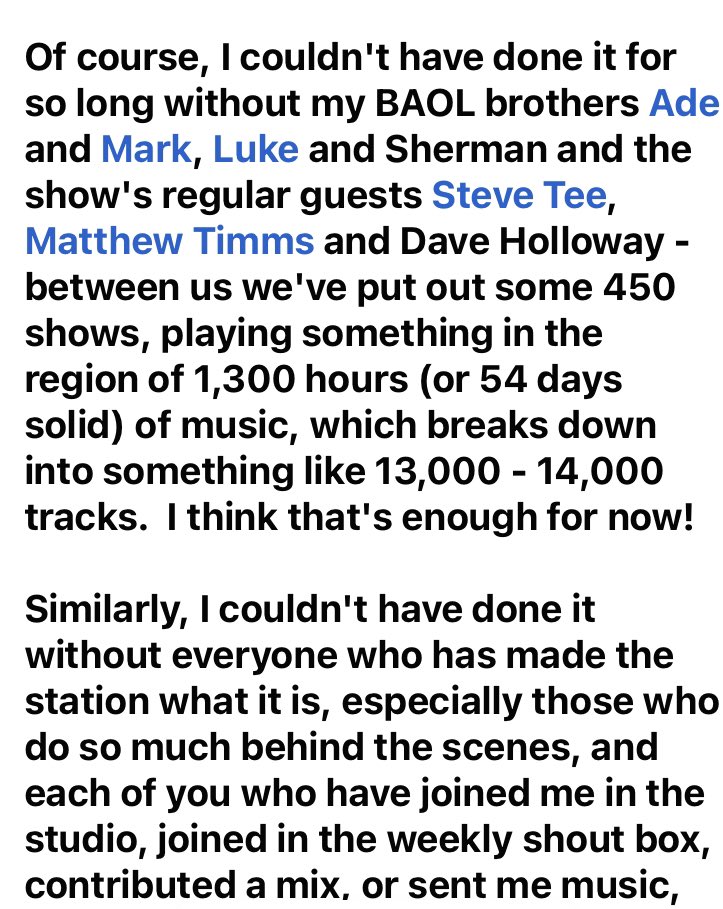 steve_kiw's tweet photo. That’s all folks.
Last @B_A_O_L show on @1BTNradio this Thursday… https://t.co/Pms8Q9hFg9