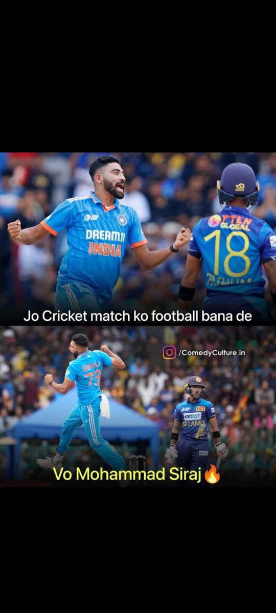 SagarSadique3's tweet photo. Siraj 
#Siraj #IndiavsSrilanka #IndianCricketTeam #AsianCup2023 #SL50 #gangłysego #RCB49 https://t.co/DInWG74jJi