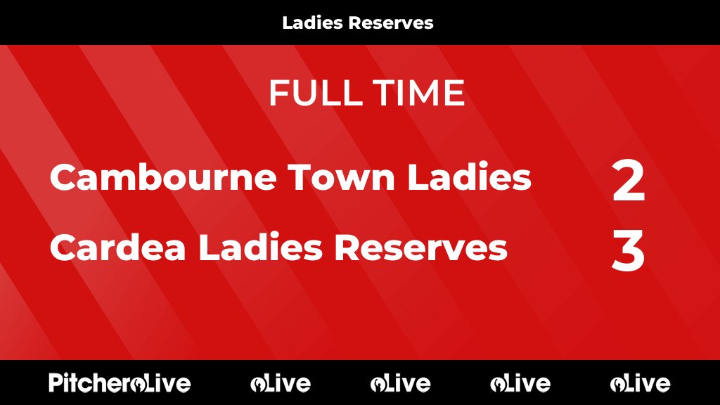 FULL TIME: Cambourne Town Ladies 2 - 3 Cardea Ladies Reserves
#CAMCAR #Pitchero
cardeafc.com/teams/272707/m…