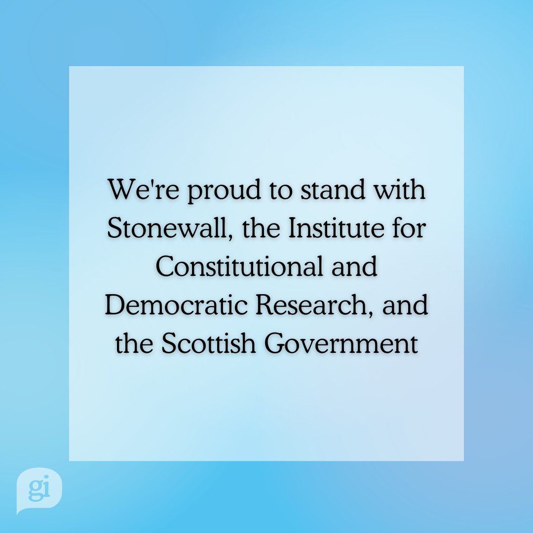 Genderintell's tweet image. In January the UK government used a Section 35 order to block GRA reforms in Scotland

We've been granted permission to intervene in a judicial review challenging this order alongside colleagues at @stonewalluk, the ICDR, and the Scottish government

More: ow.ly/mWRV50PBsOt