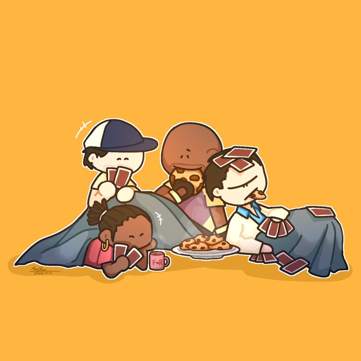 MayLan_29's tweet photo. Obviously Nick wasn't playing cards seriously in this round
Hhhh
Oversize Cookie🍪

#l4d2 #l4d2nick #l4d2coach #l4d2ellis #l4d2rochelle #l4d2fanart https://t.co/ehq8z6pIJf
