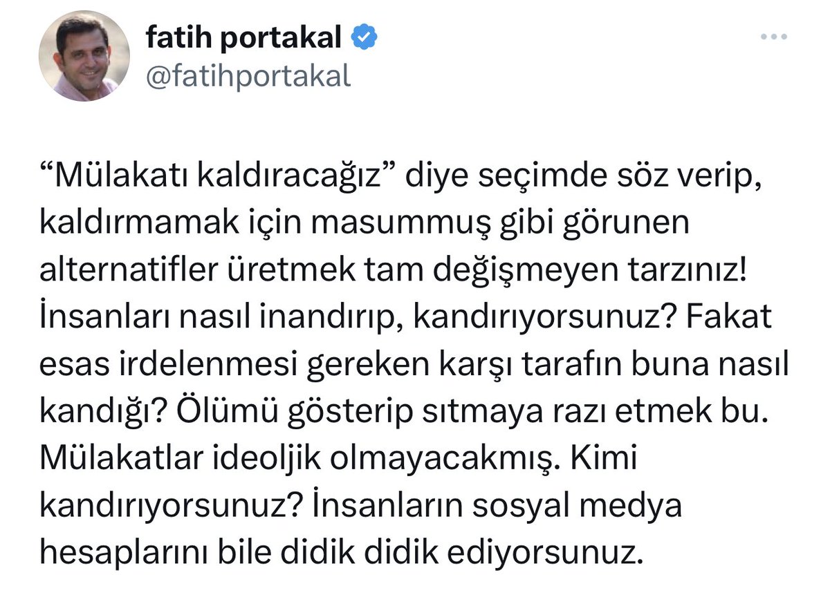 #MülakatKabulEdilemez çünkü: