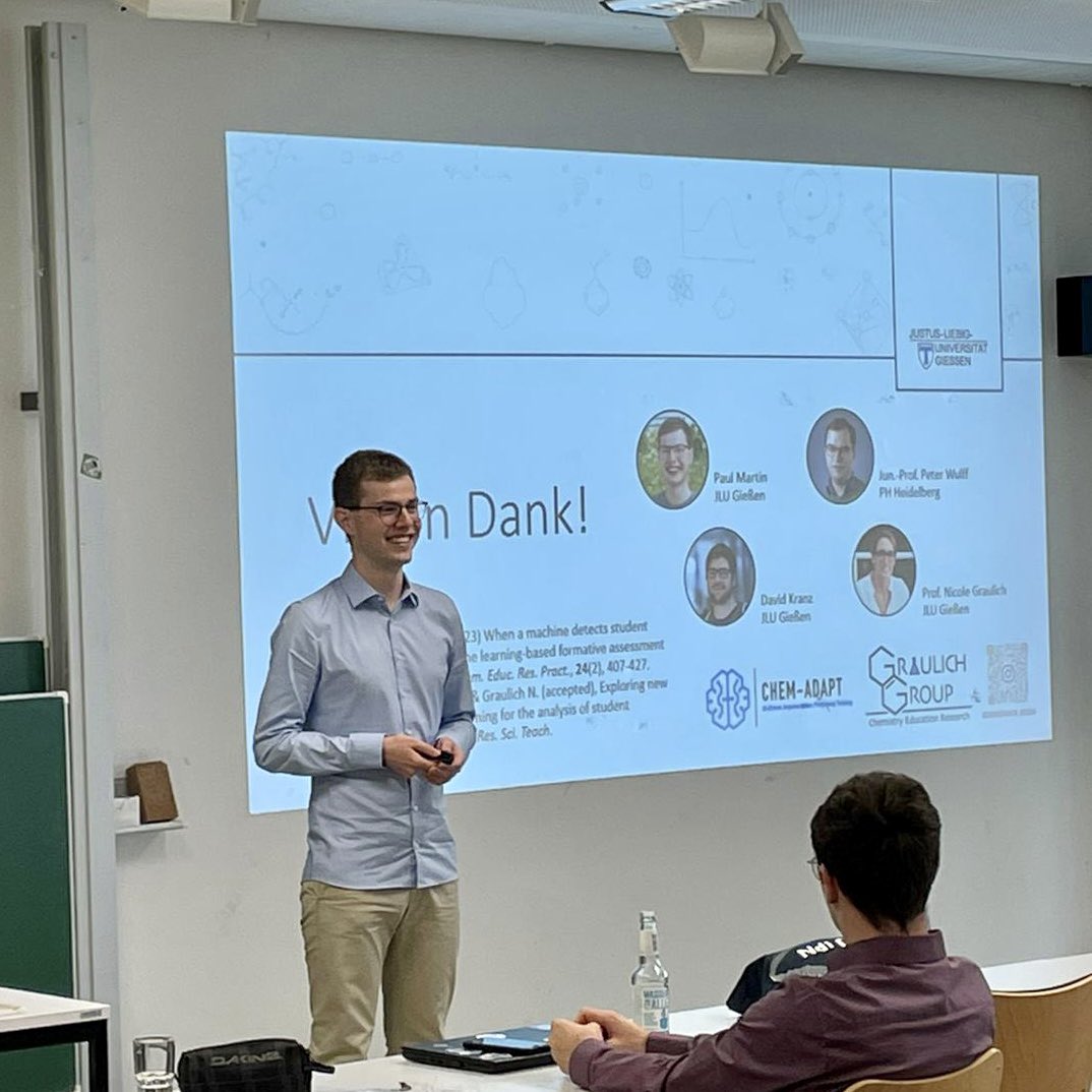 We are grateful that we had the opportunity to share our research on analyzing student reasoning in organic chemistry using machine learning techniques at the @GDCP_eV conference in Hamburg. 🤩😊