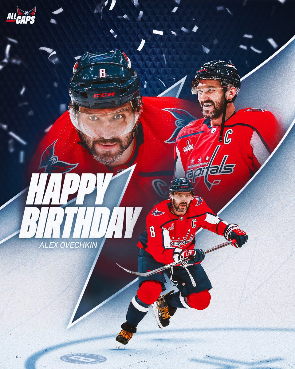 Light the lamp and some candles today, <a href="/ovi8/">Alex Ovechkin</a>! 🎂

#ALLCAPS