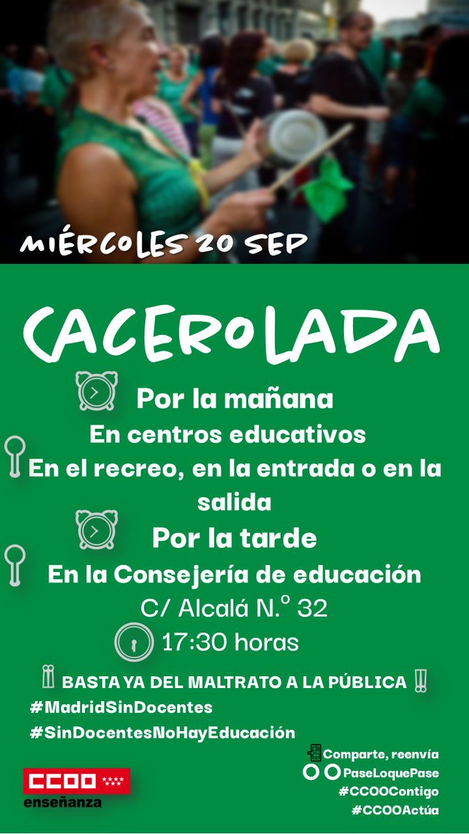 Educación CCOO Madrid tweet media