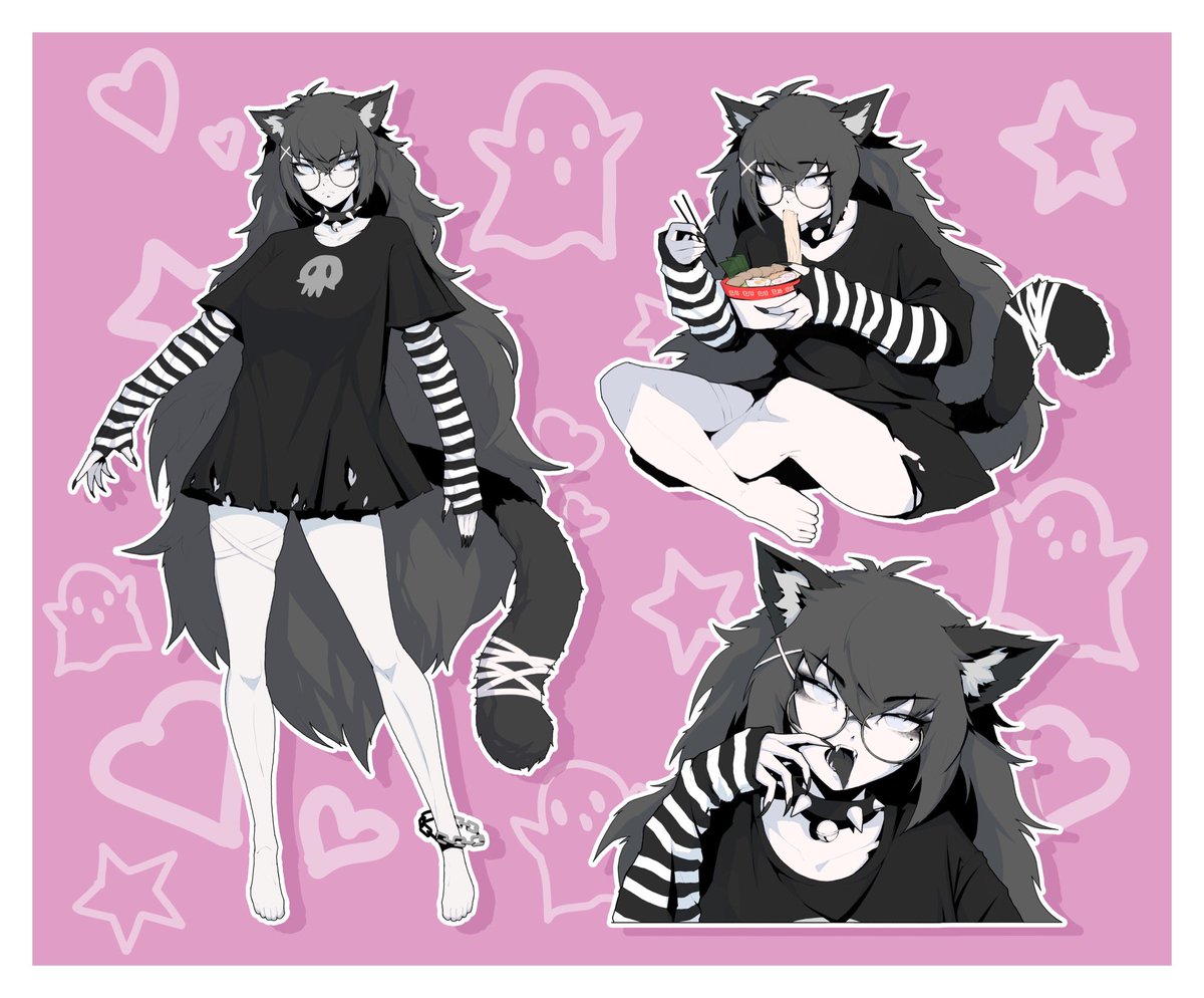 new cryptid just dropped ⚠️
caution: will bite ⚠️

art: #gh0stpng
ref sheet: <a href="/hy_hav/">hav, commissions open :D</a>