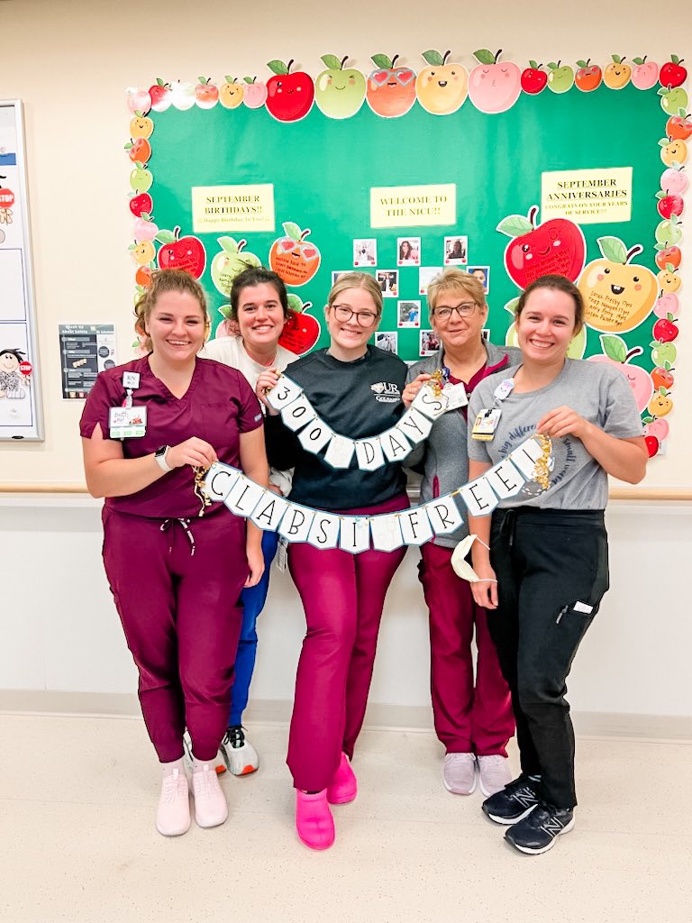 Preventing #CLABSI is important for all units, but the #NICU is even more critical because babies born too early have immature immune systems. 

We are proud to announce that the amazing NICU team is celebrating 300 days of no CLABSI events!

#targetzeroharm