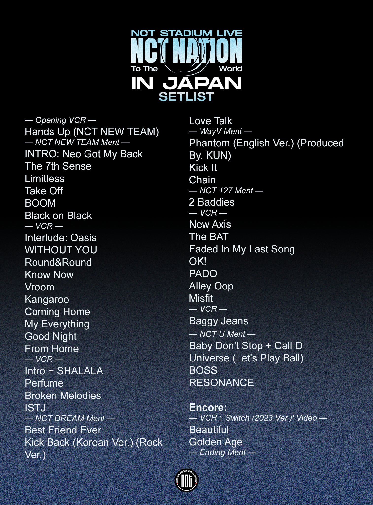 NCT / LIVE Blu-ray NCT『NCT STADIUM LIVE 'NCT NATION : To
