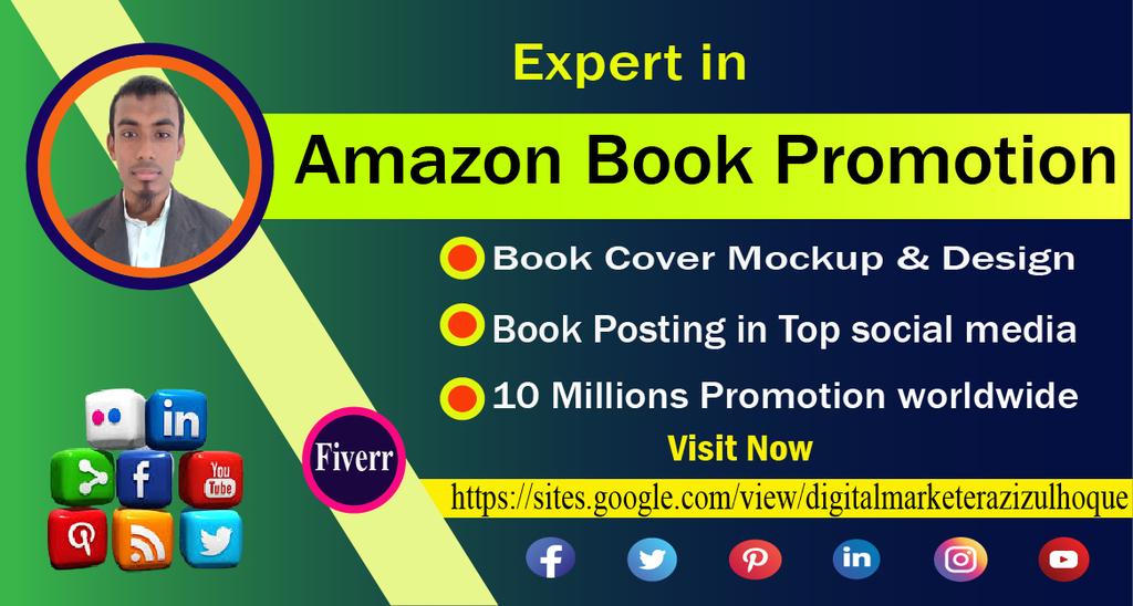 Do you want Book Amazon Marketing? I can help you. I am Book Promotion Expert. I will promote Amazon book on Facebook, twitter, Instagram, LinkedIn other social media sites Fiverr Link lnkd.in/dWR3iMpy #socialmediamarketing #amazonbookpromotion #amazonbookmarketing