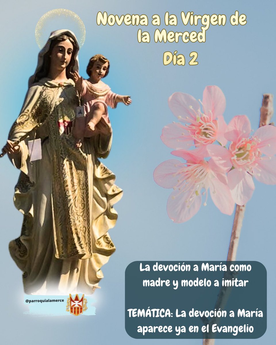 ParroquiaMerce's tweet photo. 2 día de la novena a Ntra. Sra. de la Merced 🌼 https://t.co/l40G9qhZvl