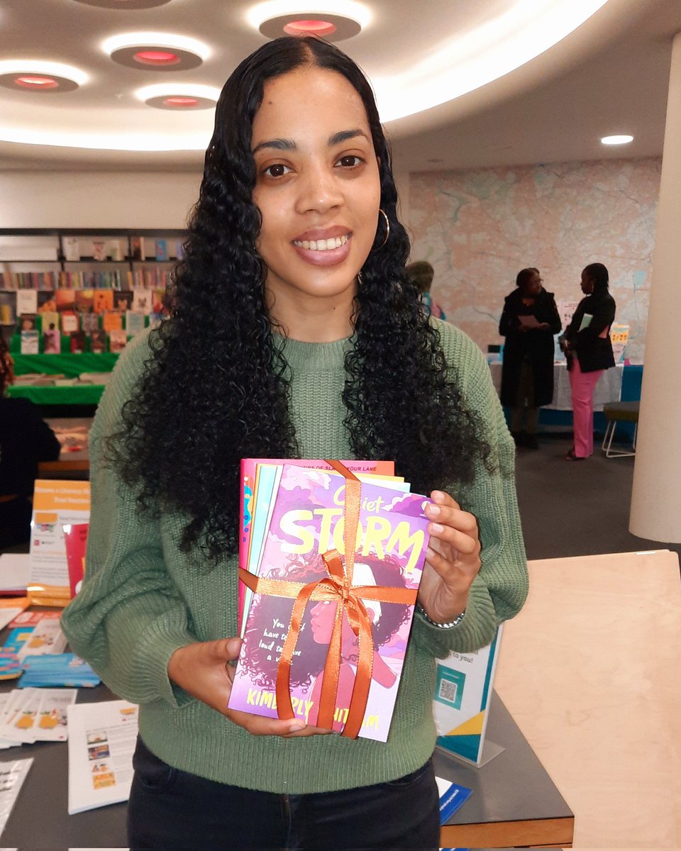 MancLibraries's tweet photo. How super to have author of #QuietStorm @KimberlyWhittam with us for @BBBookFestival in #CentralLibrary. We're here til 4pm, so come along to #ReadMCR stall & enter our prize draw to win books. Tell us why #representation in bks matters to you! @Literacy_Trust #SeeMyselfinBooks https://t.co/DHnN5F7ky9