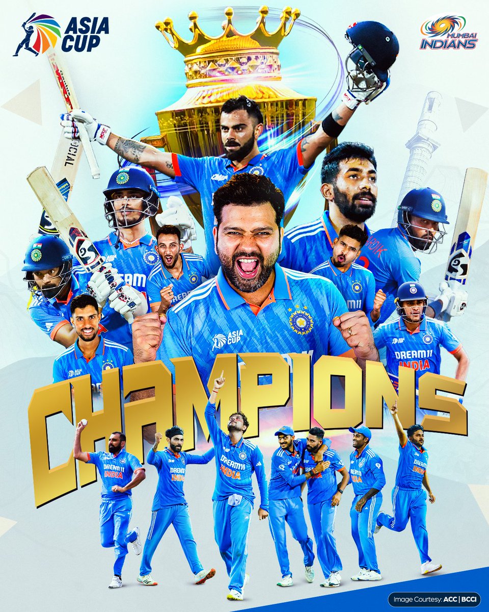ℂℍ𝔸𝕄ℙ𝕀𝕆ℕ𝕊 OF 𝐀𝐒𝐈𝐀 🏆

#OneFamily #AsiaCup2023 #INDvSL