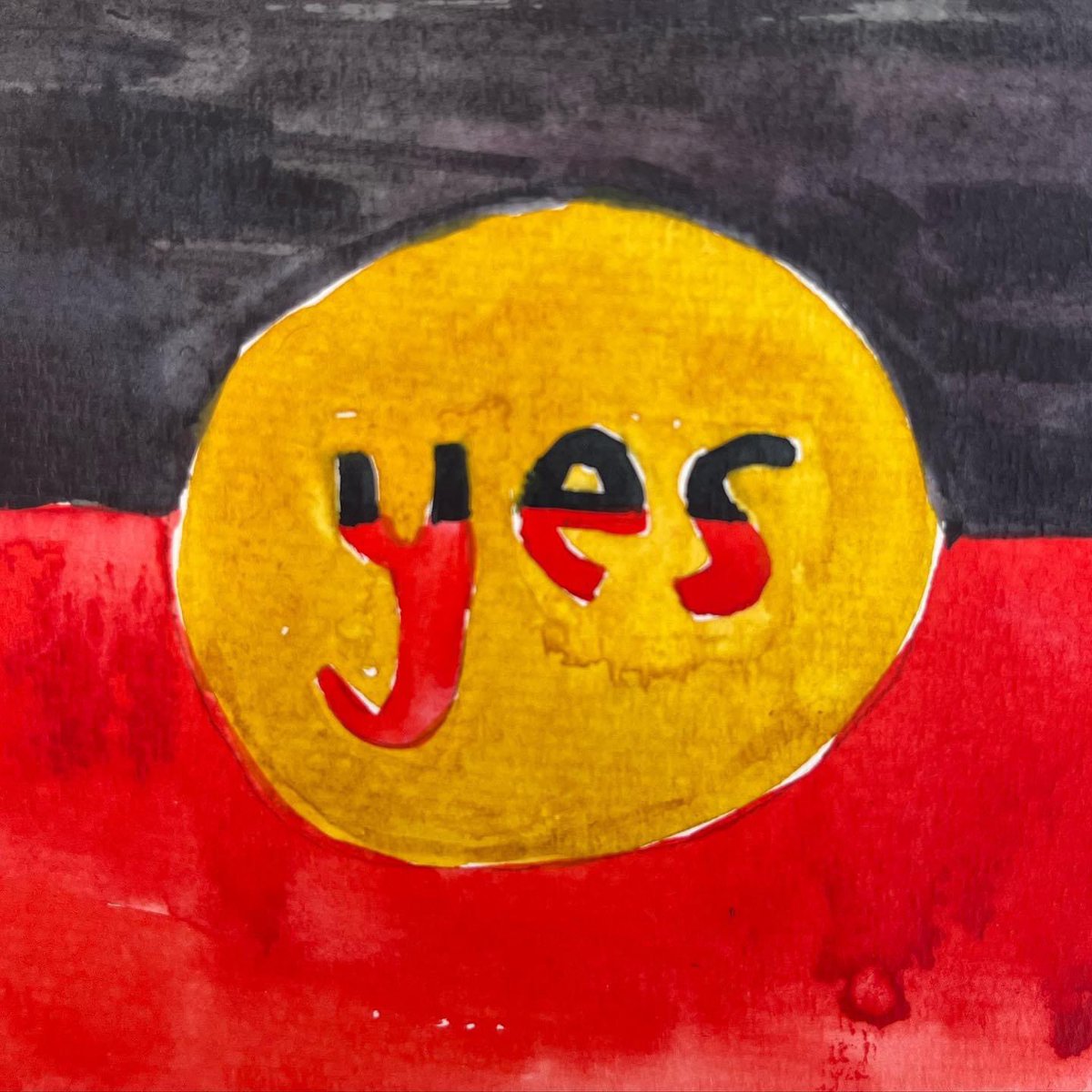 Thank you for permission to use this. I’m assuming you want many to 🖤💛♥️ @judyhoracek 

#yessssssssss #BIPARTISANSHIP has been the aim
#yessssss #yes #VoteYes2023 #marcialangton #noelpearson #LiberalsForYes #ALPforYes #GreensForYes #paulkelly #johnfarnham #petergarrett