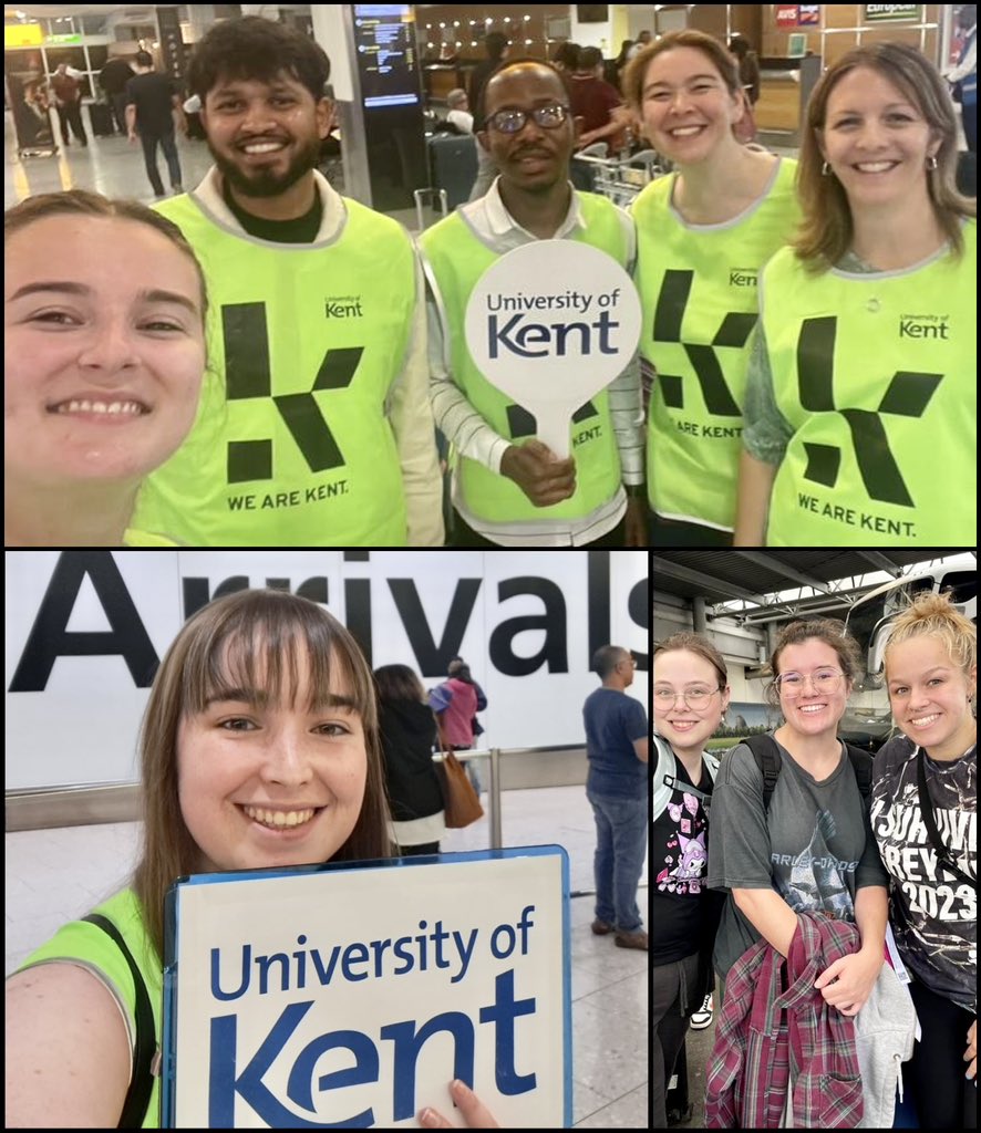 You can’t miss us at Heathrow &amp; Gatwick again today! Great to see so many  students arriving in time for <a href="/UniKent/">University of Kent</a> welcome week! #HelloKent!