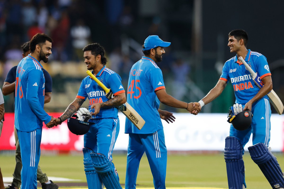 BCCI's tweet image. 📸📸 That winning feeling 😃👌

#TeamIndia | #AsiaCup2023 | #INDvSL