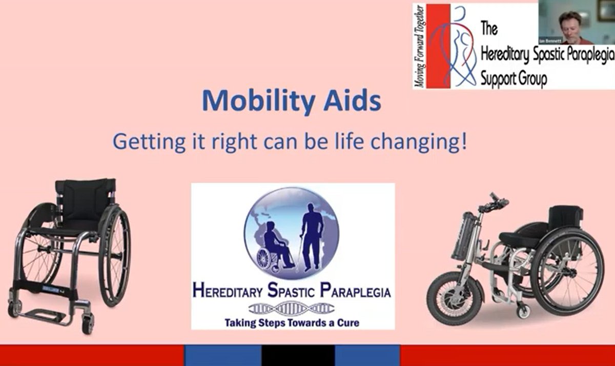 Our latest video is on YouTube. Ian Bennett talks about the different mobility aids that people with HSP use, and some of the considerations for choosing them. youtube.com/watch?v=0MhAzE… #HSP #HereditarySpasticParaplegia #RareDisease