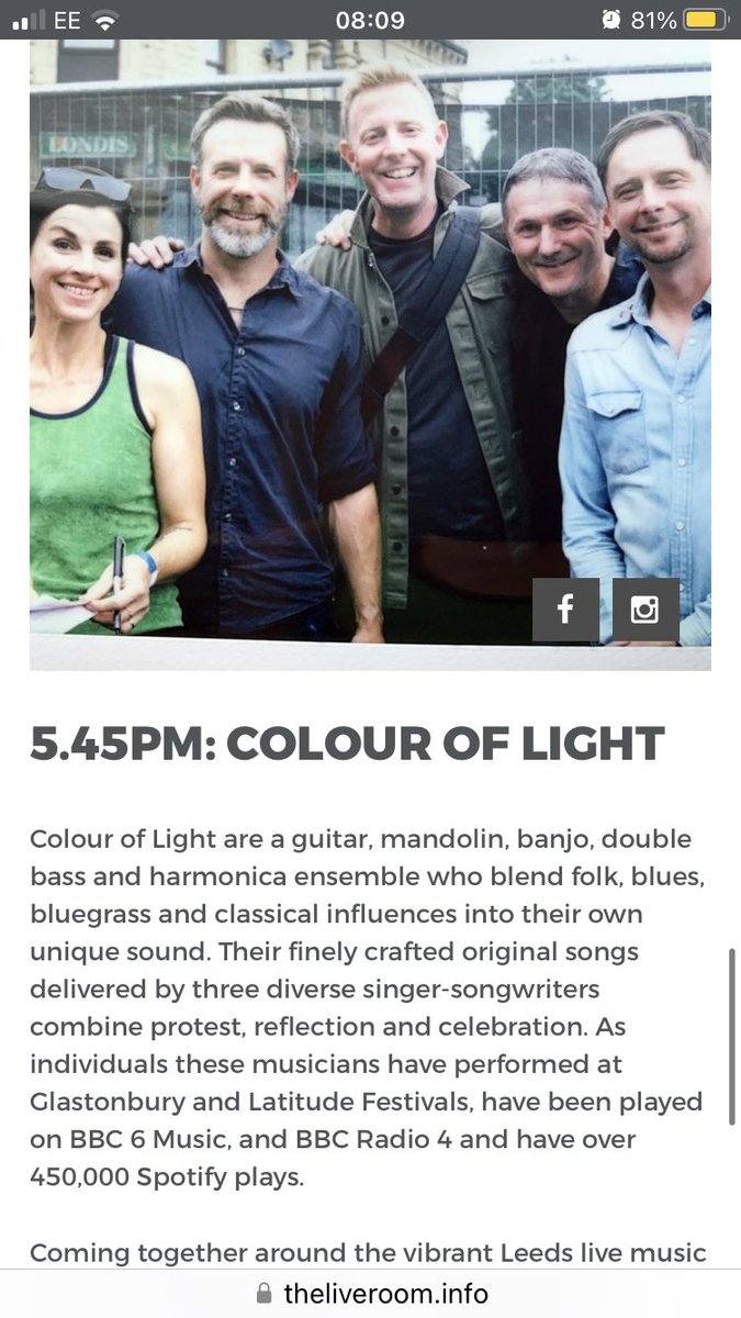 @colouroflight1 LIVE at #Saltaire Festival today 5:30 pm theliveroom.info @TLRatSaltaire #acoustic @TheFolkForecast