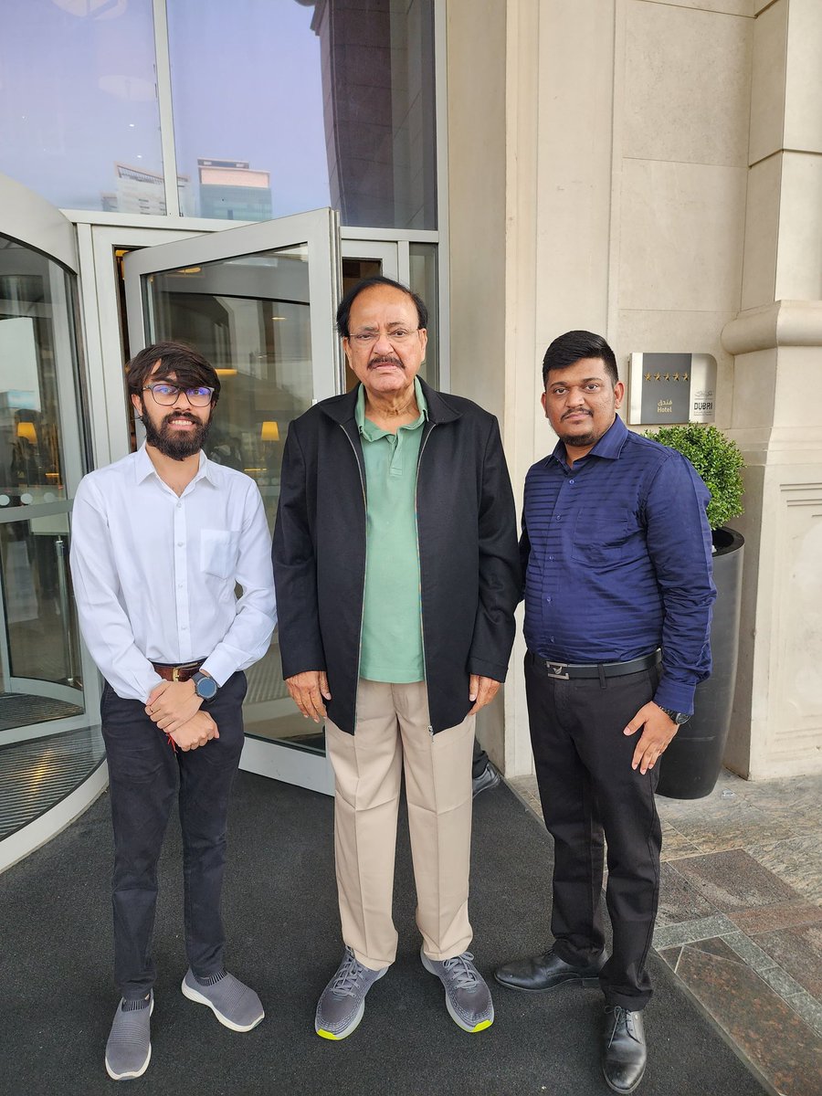 Khush N Bhatt (@khushbhatt) on Twitter photo We were humbled by Mr. <a href="/MVenkaiahNaidu/">M Venkaiah Naidu</a>'s warm reception and his encouragement for our upcoming ventures in the UAE. In the presence of <a href="/Dr_BuAbdullah/">Dr. Bu Abdullah</a>, we shared an inspiring moment with Mr. Venkaiah Naidu, celebrating the boundless potential of India-UAE collaborations. Mr. We were humbled by Mr. <a href="/MVenkaiahNaidu/">M Venkaiah Naidu</a>'s warm reception and his encouragement for our upcoming ventures in the UAE. In the presence of <a href="/Dr_BuAbdullah/">Dr. Bu Abdullah</a>, we shared an inspiring moment with Mr. Venkaiah Naidu, celebrating the boundless potential of India-UAE collaborations. Mr.