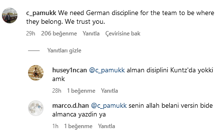 ingilizce şuralarda