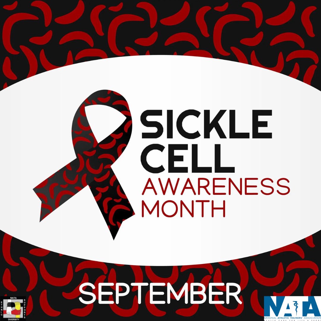 EDACNATA's tweet photo. September is National Sickle Cell Awareness Month, designated by Congress to help focus attention on the need for research and treatment of sickle cell disease. About 1 in 13 African Americans carry the sickle cell trait, and many do not know they have it. People of many Ethnic https://t.co/drlrcM8Nun