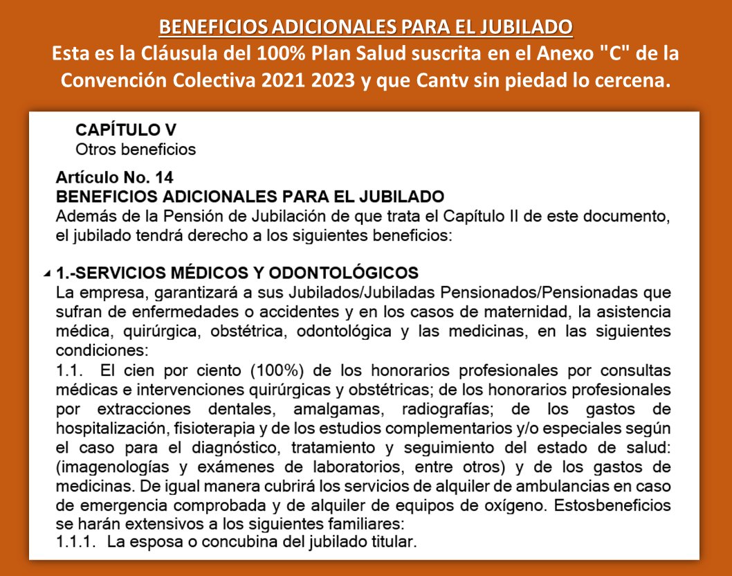 #18Sep #PrimeraEmisión .<a href="/El_Noticiero/">El Noticiero Televen</a>
Los Trabajadores de CANTV, denunciamos que los Servicios de Cirugía como están establecidos en la Convención Colectiva vigente, el Patrono NO lo cumple.
#InvestigarCantvYa
Jubilado Edo Zulia, Javier Flores