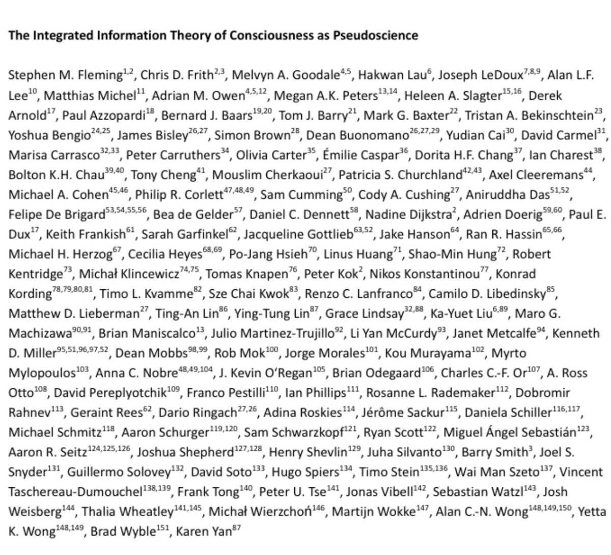 Fortunately, what counts as pseudoscience can be settled by a vote, so the large number of signatories on this letter should bring the whole matter to a close.