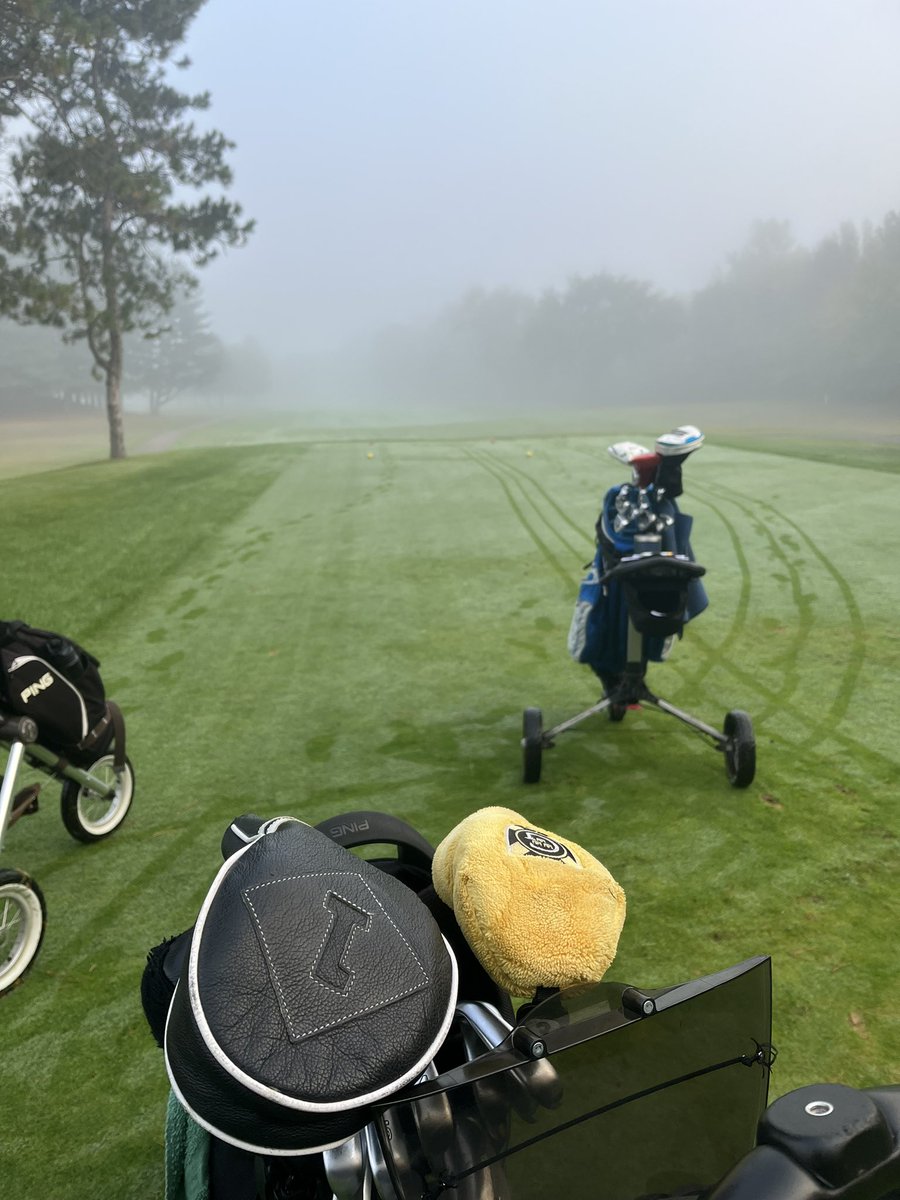 Low visibility this morning. Better hit it straight.