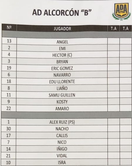 AD_Alcorcon's tweet photo. #AlcorB 
Aquí los XI alfareros elegidos por @gcuenca87 para el estreno en casa del filial de esta tarde.
Recuerda, desde las 16:00 horas 🆚 @LasRozas_CF.

#TodosConElAlcorB 💪 https://t.co/qAjVRiEbnQ