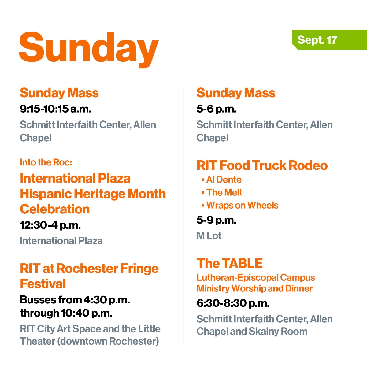 If you haven't already, checked out the <a href="/RochesterFringe/">ESL Rochester Fringe Festival</a>, this is your chance! Head into downtown #ROC. #RIT offers free shuttles to take you to and from the festival. Learn more at rit.edu/gcr/fringefest.