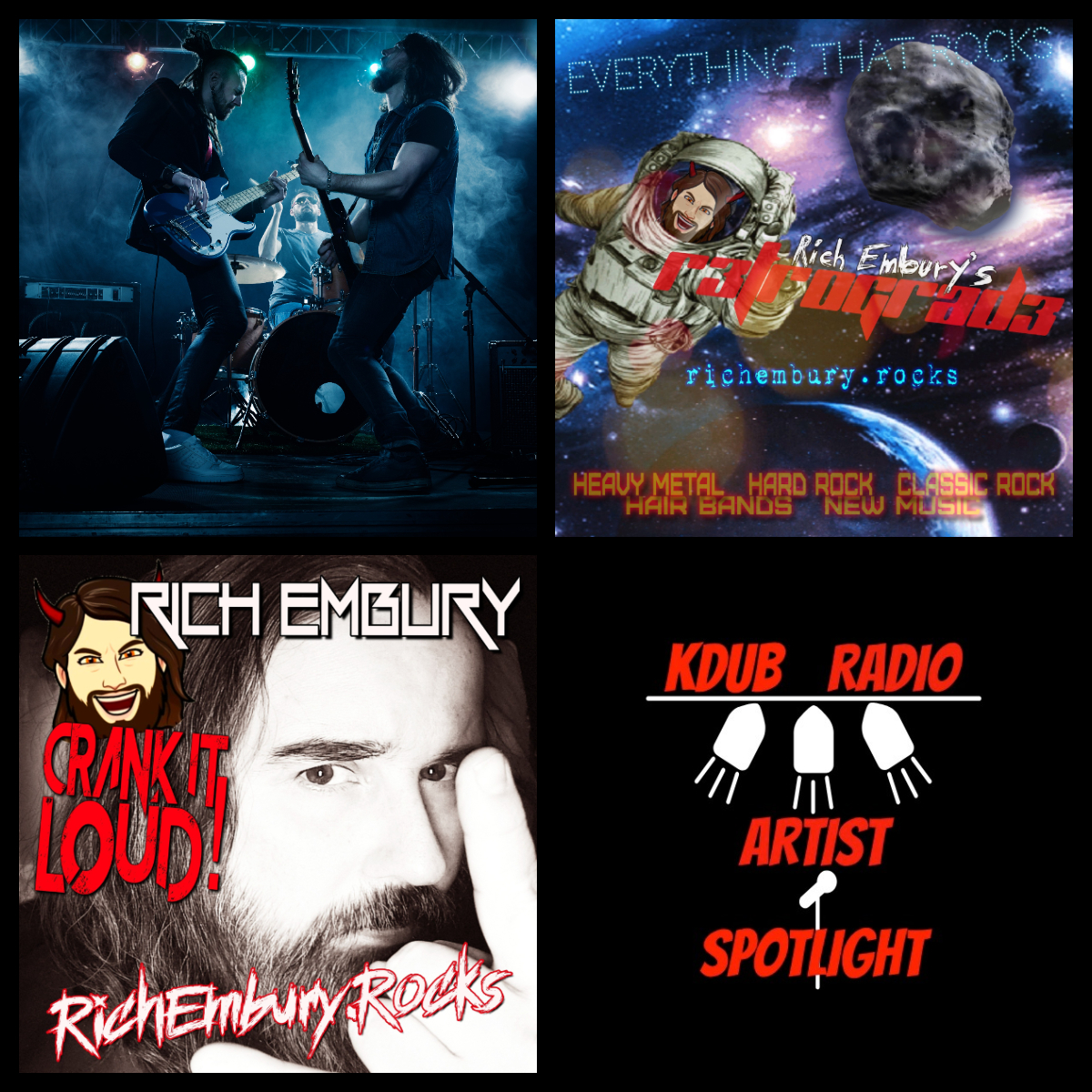 Join us at 2 pm ET for Rich Embury's R3TR0GR4D3. You can catch it on KDUB Radio's Artist Spotlight, the extension of KDUB Radio. kdubradio.com/artist-spotlig… @bdub1199 @richembury