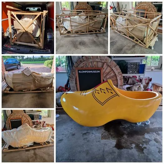 Het bestuur heeft een mooie grote, 220 cm groot, klomp gekocht.