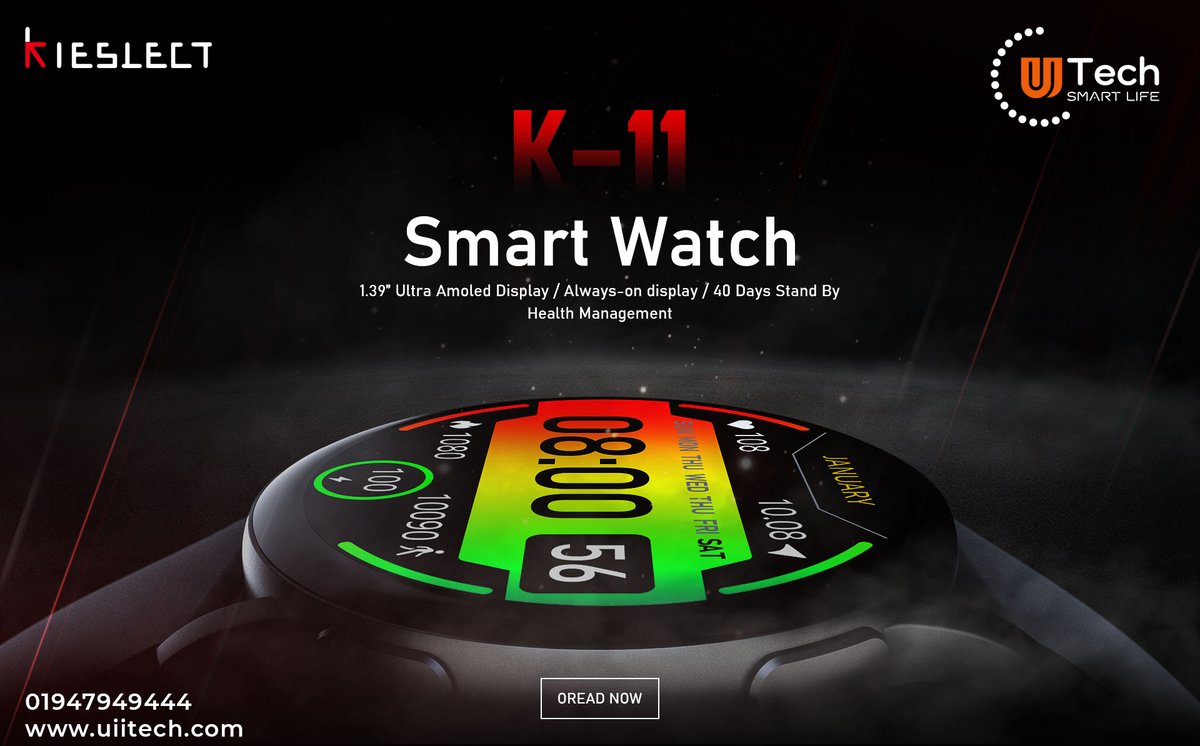 uiitech's tweet image. Kieslect K11 AMOLED Smart Watch
Order Link: uiitech.com/product/kiesle…

✅Discount Price: 3400 Tk
✅Warranty: 12 Month

☎️Call Us: 01947949444
🌏 uiitech.com

#Kieslect #Kieslectwatch #K11 #smartwatch