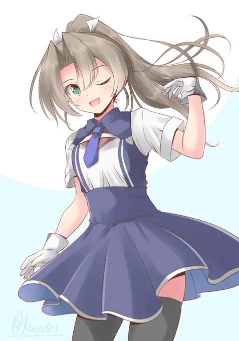 「気分はお清楚空母(?)なポニテ瑞鶴」#艦これ版深夜の真剣お絵描き60分一本勝負#艦これ版真剣お絵描き60分一本勝負_20230917#艦これ #瑞鶴 
