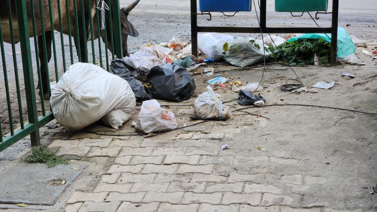 HomeLoanDSA's tweet photo. Garbage in or garbage out, this is not helping, shift this, Near Arcedia Market red light.  @DC_Gurugram @cmohry 

Clean India Movement https://t.co/EnhObEp8d9