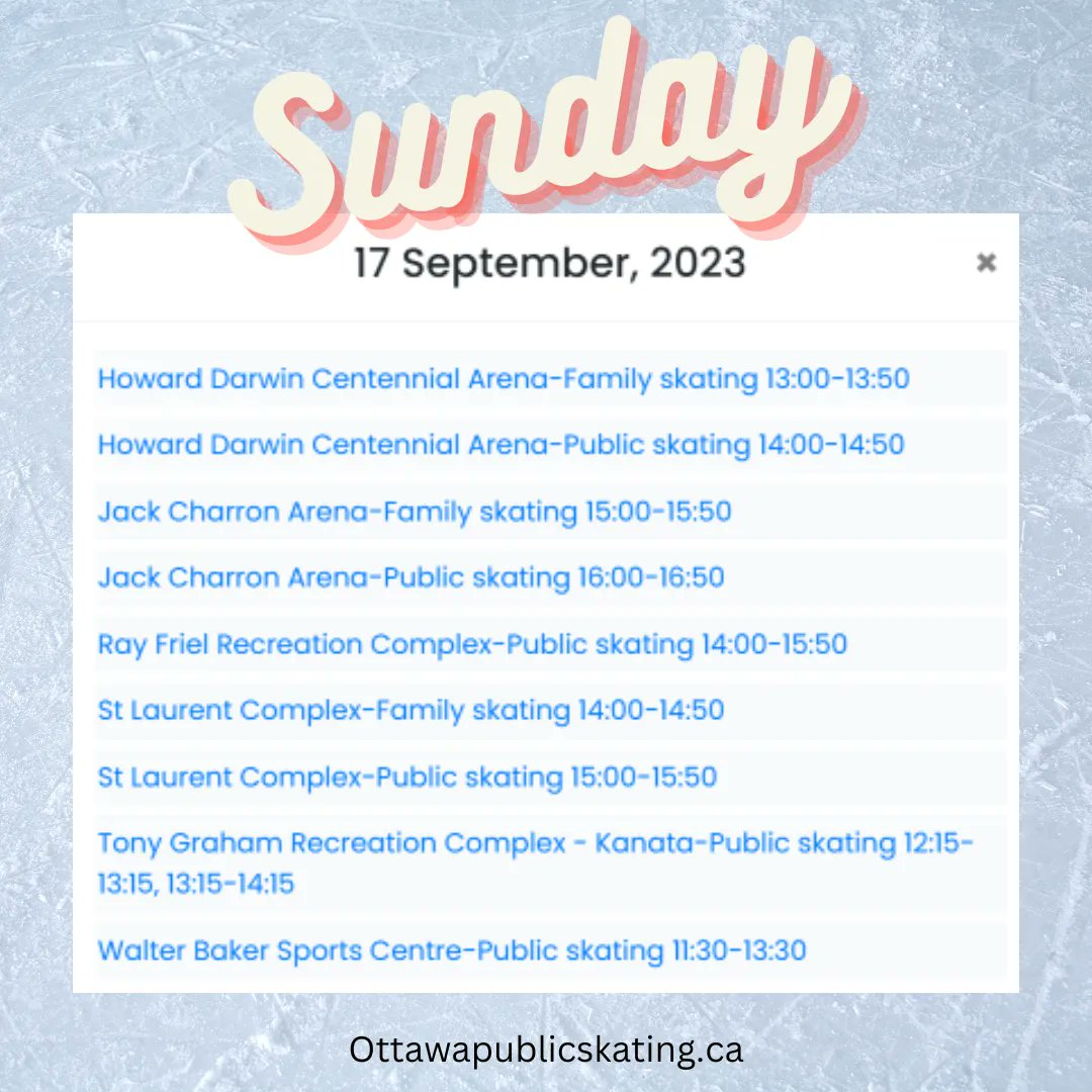 Looking for something fun to do with the family today? Why not hit the ice! Lots of locations and times available. #Ottawa #PublicSkating #familytime