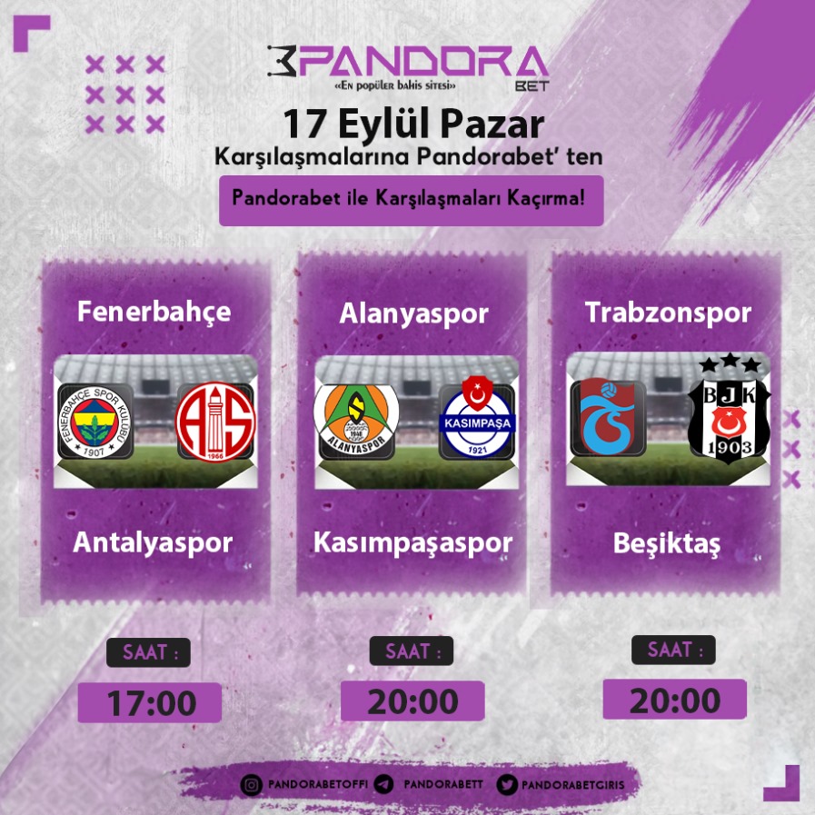 🆘 PANDORABET İLE HAFTA SONU HEYCANI 
 
💸 1000 TL YATIRIMA 300 TL NAKİT BİZDEN + 50 FREESPIN/FREEBET           
           
 💸 500 TL YATIRIMA 150 TL NAKİT BİZDEN + 50 FREESPIN/FREEBET          
       
🎁  YATIRIMINIZDAN HEMEN SONRA CANLI YARDIMA BAĞLANARAK TALEP EDEBİLİRSİNİZ