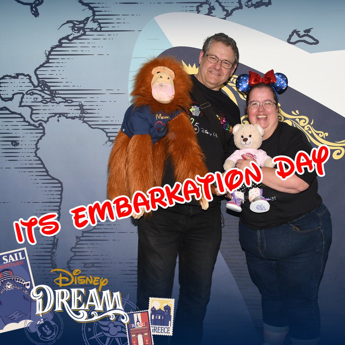 It’s Embarkation day join us at 6pm on the channel tonight where Caz ,Mr Disney,Elsie and that’s naughty monkey as they board the Disney Dream for their 8 night Disney Cruise Adventure #disneydrean #disneycruise #disbeysreamcruise #Cruisevlog #disneyparks