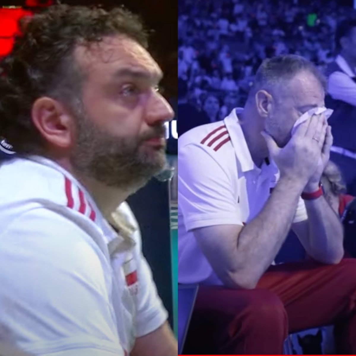 Trzeba przyznać, że polskim kadrom siatkarskim przytrafili się emocjonalni trenerzy.

#EuroVolley2023 #EuroVolleyM