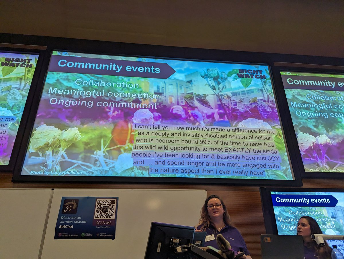 Project Nightwatch has used social media to reach new audiences but it was events that enabled us to engage with communities and building relationships #NatBatConf
