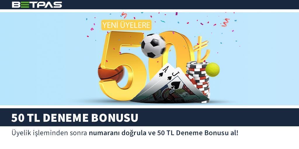 5️⃣0️⃣0️⃣₺ kazandıran deneme bonusu Betpas'ta!

⚽️ Spor alanına 100₺, 🎰 casino alanına 50₺ deneme bonusu hediye!

🤑 Maksimum5️⃣0️⃣0️⃣₺ çekebilirsin.

⚠️ Sadece Yeni üyeler içindir
🔗 Uye Ol: bit.ly/48coWMb