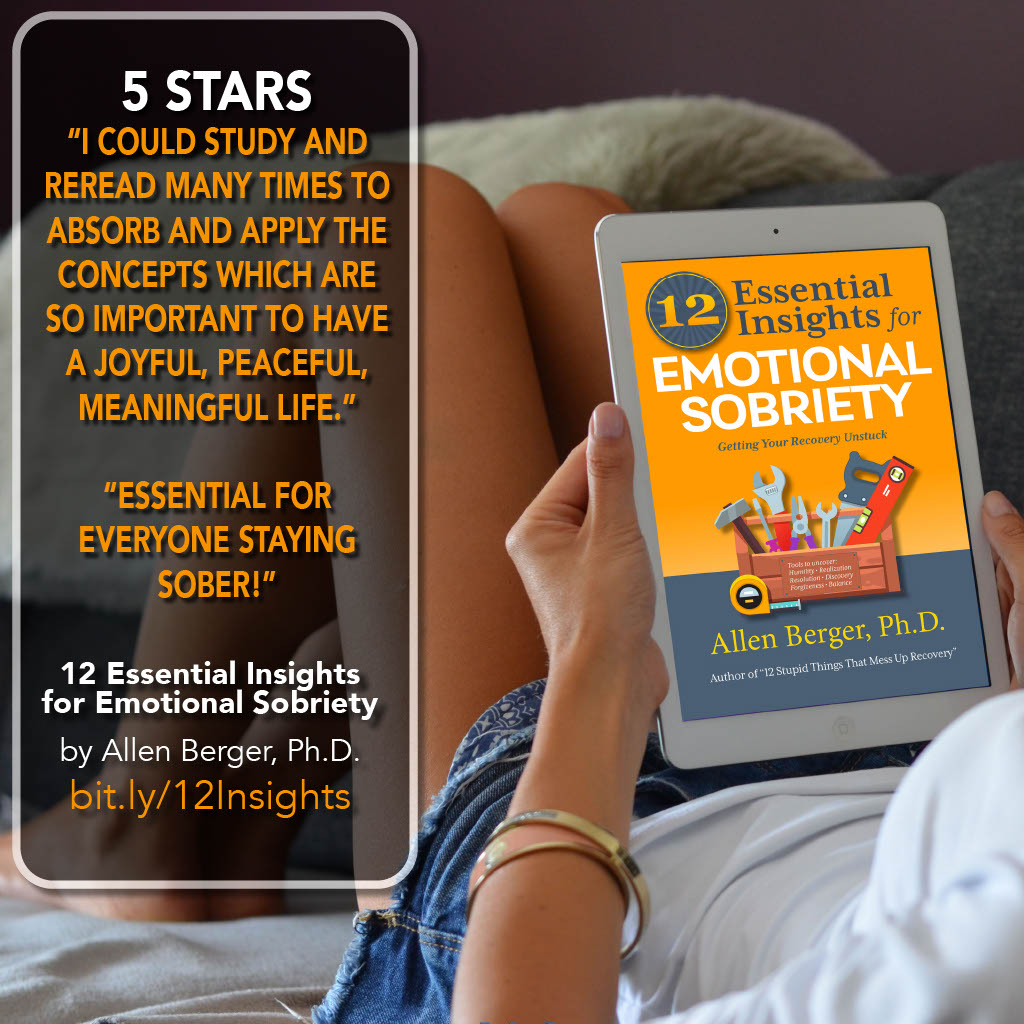 "12 Essential Insights for Emotional Sobriety" by Allen Berger, Ph.D. 📖
⭐️⭐️⭐️⭐️⭐️ "ESSENTIAL FOR EVERYONE STAYING SOBER!"
This book is not just for sobriety; it's for anyone 
📷 Get Your Copy Today! 📷
📷 bit.ly/12Insights 📷
#EmotionalSobriety #JoyfulLife #PeacefulLiving