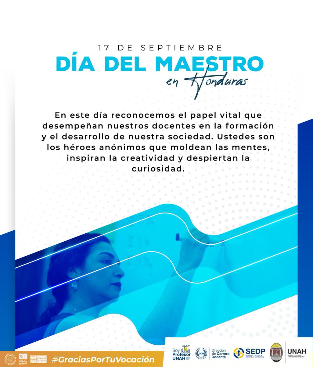 Hoy, Día del Maestro, honramos a nuestros profesores universitarios por su incansable dedicación a la educación superior. Gracias por inspirar a nuestros estudiantes, siendo faros de conocimiento en la formación de futuros líderes y profesionales.
