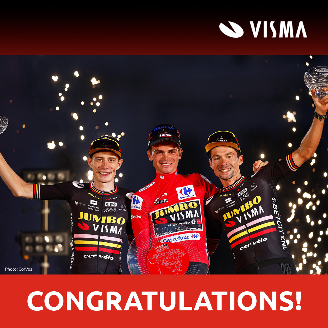 Visma (@visma) on Twitter photo History. Made. 😍 <a href="/JumboVismaRoad/">DavidRRCegg</a> is the first team EVER to win all 3 Grand Tours in a single season! And, they’re the first team to take all 3 spots on a Grand Tour’s final podium: 🥇 Sepp Kuss 🥈 Jonas Vingegaard 🥉 Primož Roglič #ChampionsOfBusinessSoftware #MakeProgressHappen History. Made. 😍 <a href="/JumboVismaRoad/">DavidRRCegg</a> is the first team EVER to win all 3 Grand Tours in a single season! And, they’re the first team to take all 3 spots on a Grand Tour’s final podium: 🥇 Sepp Kuss 🥈 Jonas Vingegaard 🥉 Primož Roglič #ChampionsOfBusinessSoftware #MakeProgressHappen