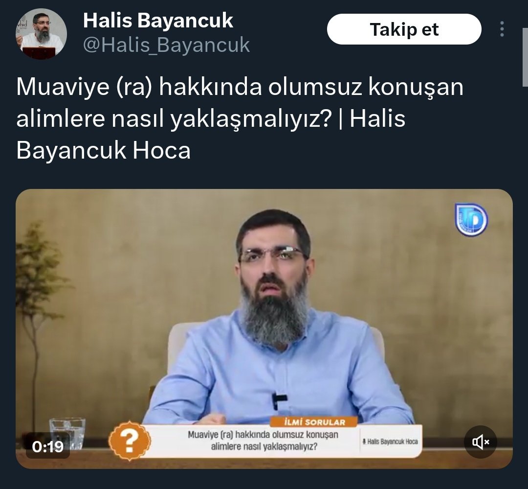 Önce Muaviye ra ve anne babasının asli kafir, İslam'dan intikam almak için fırsat kollayan birer zındık, Müslimlik yerine Müslümanlık dinini uyduran bir mülhit olarak anlatan bir yazı yazdırıp yıllarca yazı dizisi halinde yayımlıyorsun, bunun üzerine bir satır bu yazı dizisi