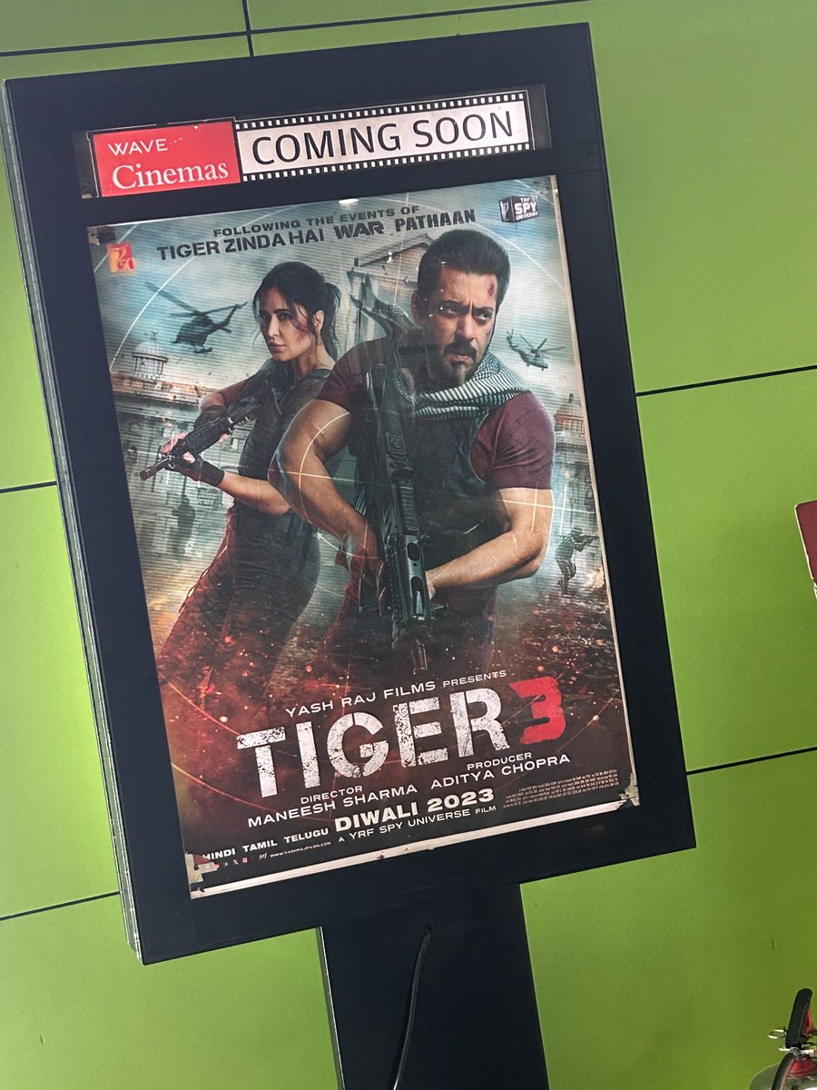 #Tiger3 Poster in #Wavecinemas 
#SalmanKhan𓃵