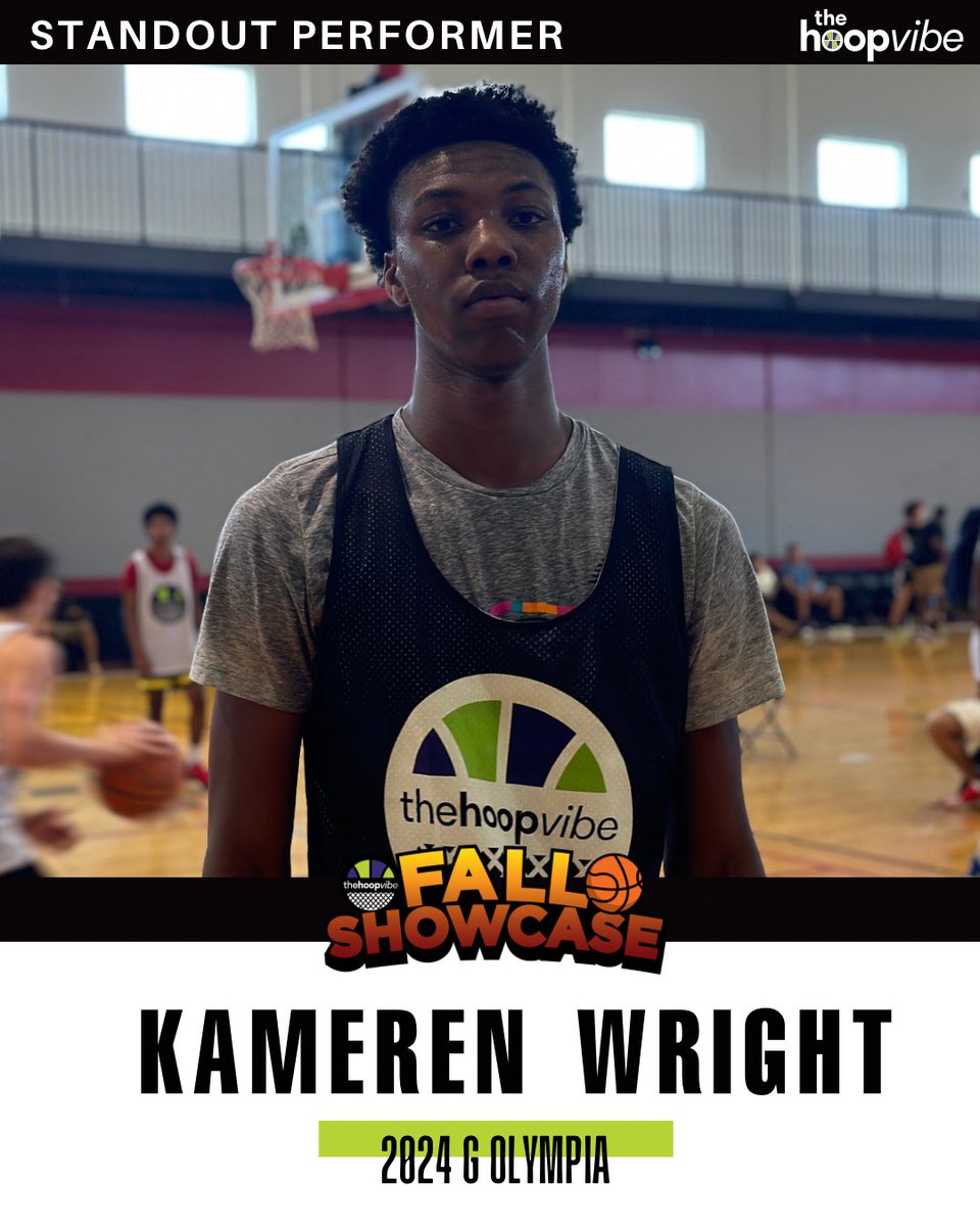 #HoopVibe Fall Showcase: 2024 6-5 G Kameren Wright (Olympia) gets to and down the break with ease. He is a handful in open space and his jumper is smooth.