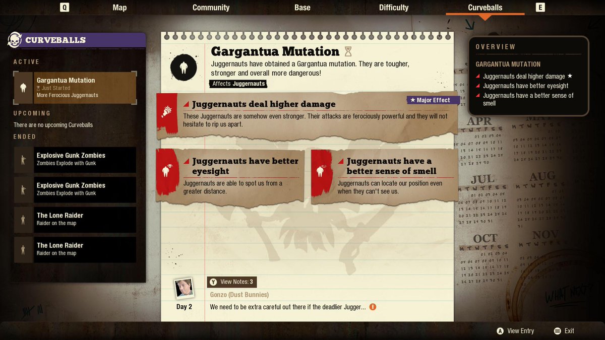 StateOfDecay's tweet photo. Brace yourselves, mutated juggernauts are coming — and running is not an option.
Curveball arrives TOMORROW on all platforms. #Update34 #StateOfDecay2 https://t.co/DtmM2dKauo