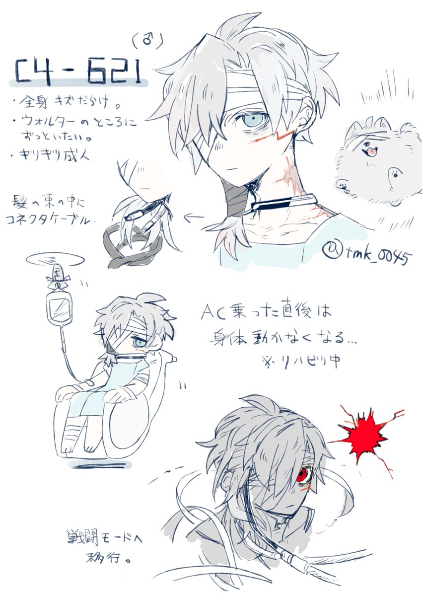 AC6/弊621くん。ウォルターに対しての感情を未だ知り得ぬ子。名前が増えたり戦友ができたり情緒教育真っ最中。ラス621や右側予定 