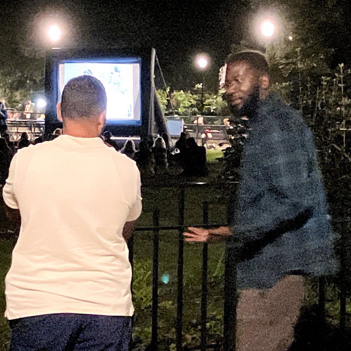 Plainclothes NYPD cops (including so-called Community Affairs cop Eugene O. Adeleye, who made at least $113,000 last year repressing protests) were spying on yesterday’s Emma Goldman Film Festival in Tompkins Square Park.